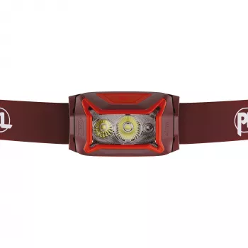 Stirnlampe Petzl Actik Core — LED, 100 lm, integrierter 1250 mAh USB-Akku, IPX4, rot