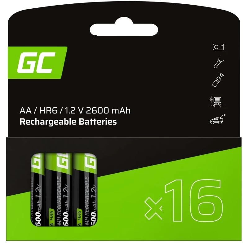 Ni-Mh-Akkus AA R6 2600 mAh x16