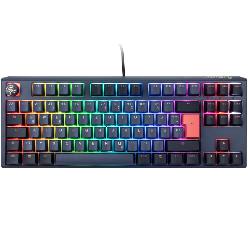 Ducky One 3 Cosmic Blau TKL Gaming-Tastatur, RGB-LED - MX-Ergo-Clear