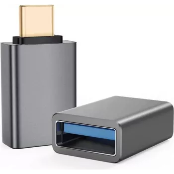 OTG-Adapter helos 288362 – USB 3.1 A (Buchse) auf USB Type‑C-Stecker, dunkelgrau