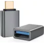 OTG-Adapter helos 288362 – USB 3.1 A (Buchse) auf USB Type‑C-Stecker, dunkelgrau