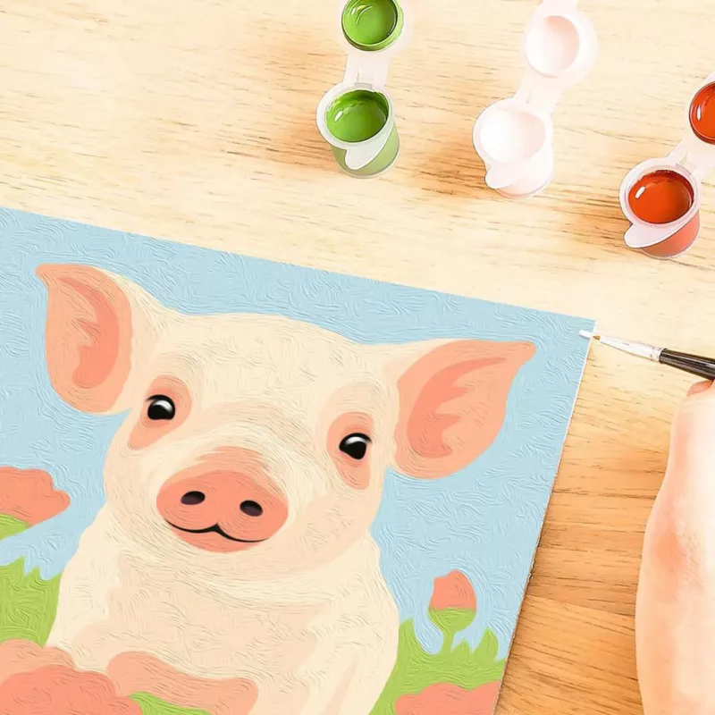 CreArt - süßes Haustierschwein, Malen