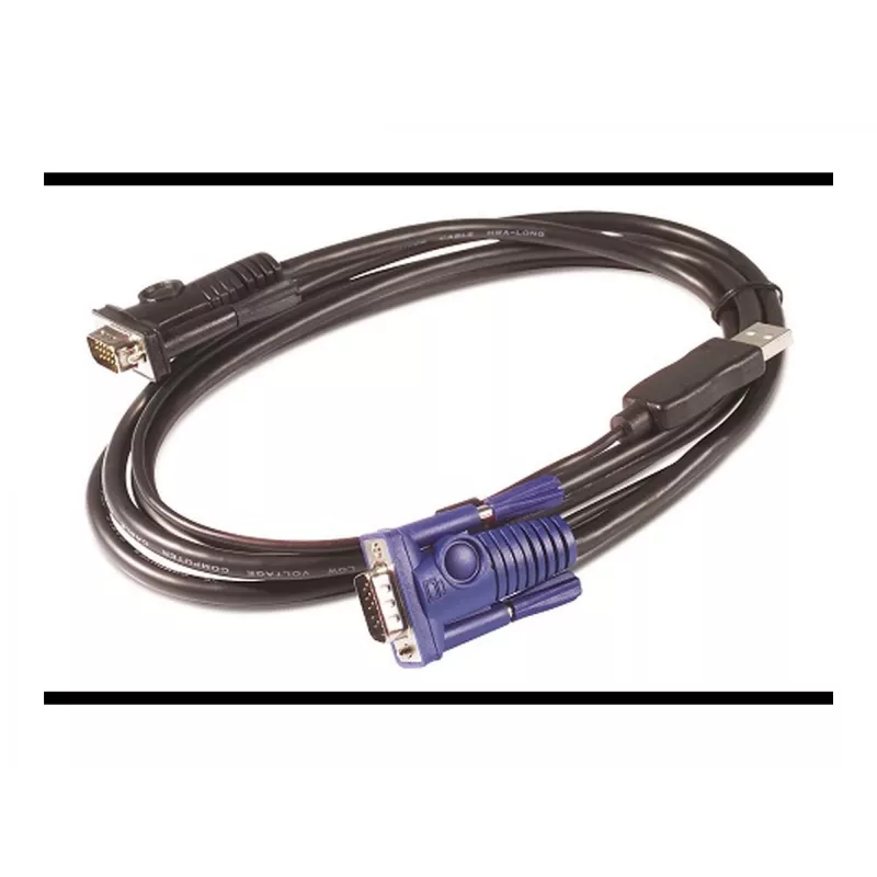 APC KVM USB Kabel - 6 ft (1,8 m), 1,83 m, USB, USB, VGA, Schwarz, USB-A