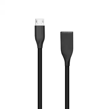 Silikonkabel USB-Micro-USB (Schwarz, 1 m)