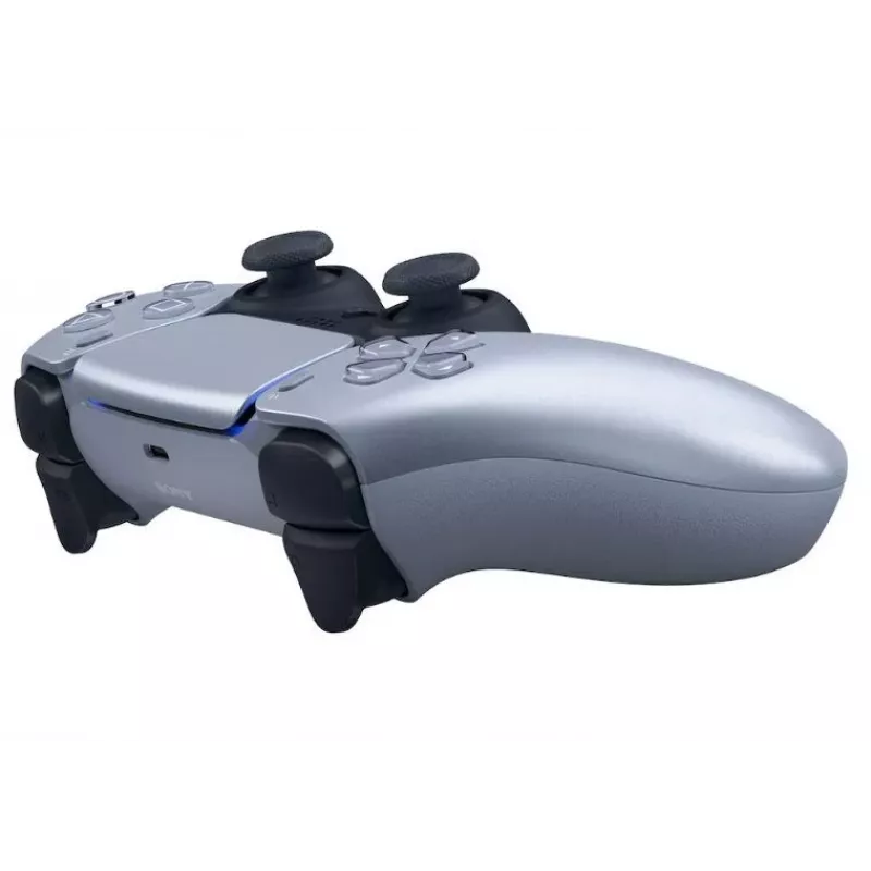 Kabelloser Gamepad Sony DualSense für PlayStation 5 — eingebauter Li-Ion-Akku, Gyro, haptische Vibration, Lautsprecher, 3,5-mm-Klinke, Silber