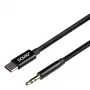 Audio-Kabel Savio CL-187 1m Schwarz Stecker auf Stecker