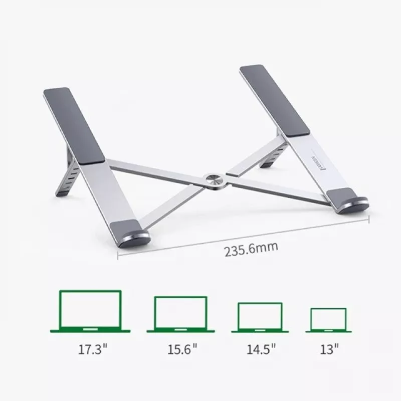 Laptop-Ständer UGREEN LP451 verstellbar Aluminiumlegierung für 8–17 Zoll Laptops, 5 Positionen, silber