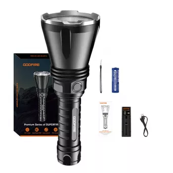 Taschenlampe Superfire TF01 1000 Lumen wiederaufladbar, Modell Godfire