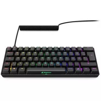 Sharkoon 100065629 Tastatur Home USB QWERTZ Deutsch Schwarz