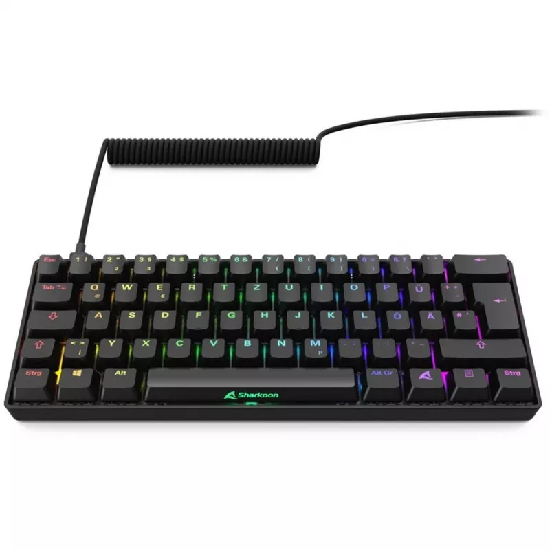 Sharkoon 100065629 Tastatur Home USB QWERTZ Deutsch Schwarz