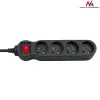 Maclean MCE180 Steckdosenleiste 1,4 m 4 Innensteckdosen Schwarz