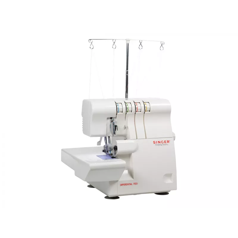 Overlock-Nähmaschine SINGER 14SH654 — Elektrisch, 4-Stufen-Knopfloch, Freiarm, 1300 Stichmuster, Weiß