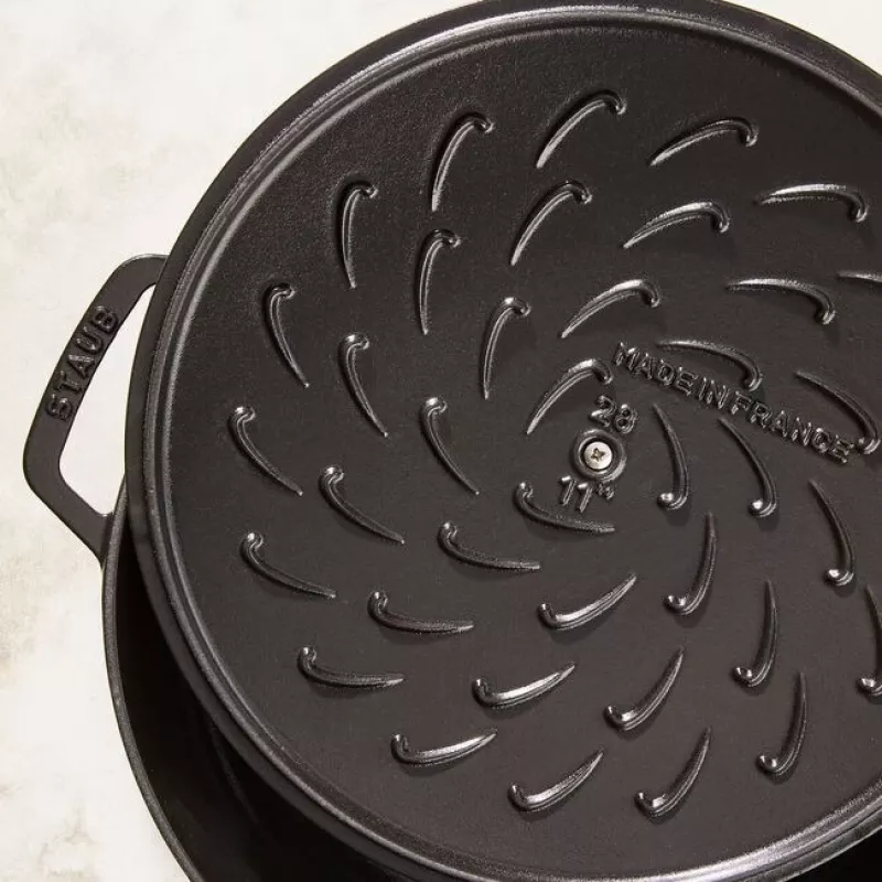 Sauteuse ZWILLING STAUB BRAISERS rund 28 cm, schwarz, Boden-Ø 22,2 cm