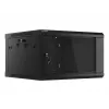 Lanberg wandmontierbarer Installationsschrank 19'' 6U 600x600mm schwarz (Glastür)