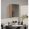 Badezimmer-Aufbewahrungsschrank Top e shop POLA 1DL ARTISAN — wandmontiert, Eichenrahmen, 400×220×600 mm, 3 Regalböden