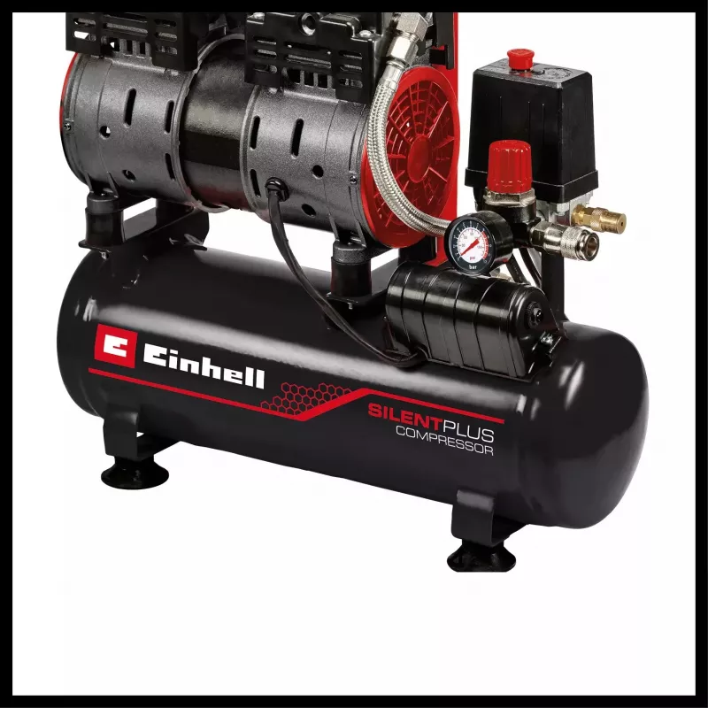 Kompressor TE-AC 110/6 Silent Plus (schwarz/rot, 550 W)