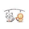 Babywippe Lionelo OTTO COZY Grau — kompakte Babywippe, weicher Sitz, Sicherheitsgurt