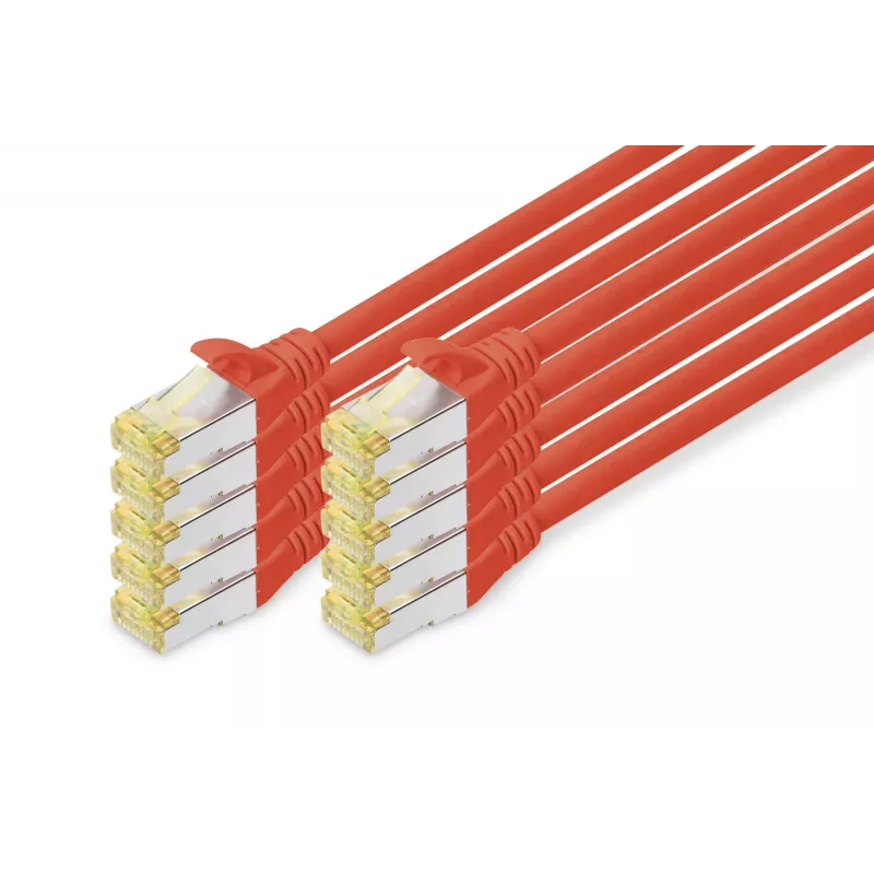 Netzwerkkabel Digitus CAT 6A S/FTP RJ-45 2m Rot