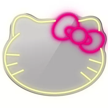 LED Neonspiegelleuchte MANTA MASNL129WH — Katze mit Schleife Dekorativer Neon-Akzent