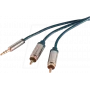 shiverpeaks SP30833-schlank Audiokabel 3 m 3,5 mm auf 2 x Cinch Blau - Chrom (SP30833-schlank)