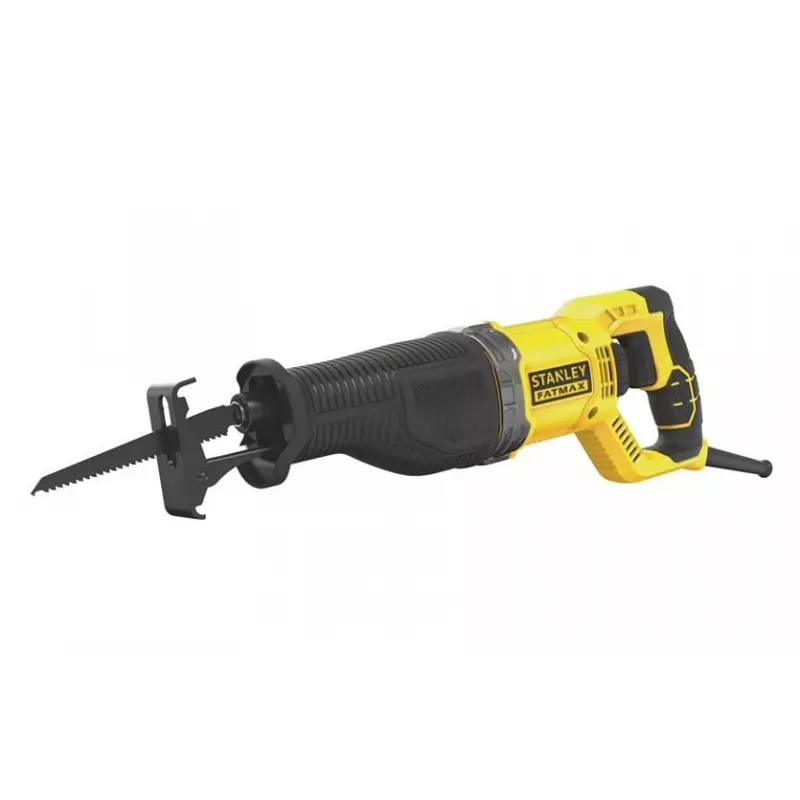STANLEY FME360 900W elektrische Säbelsäge, 28 mm Hub, Sanftanlauf, Softgrip, Sägeblatt enthalten