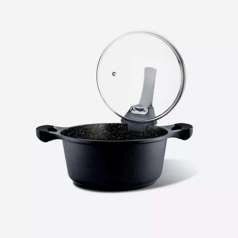 Topf Pensofal Saxum 24 cm mit Glasdeckel — Pensofal Saxum 24cm Topf