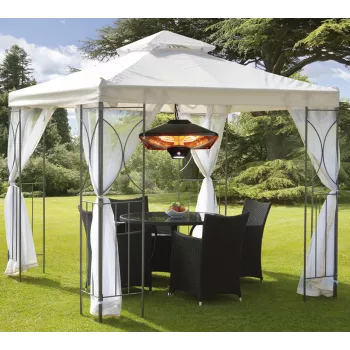 TunaBone Electric Ceiling Patio Heater | TB2088-01 | Terrassenheizstrahler | 2000 W | Anzahl Leistungsstufen 3 | Schwarz | IP24