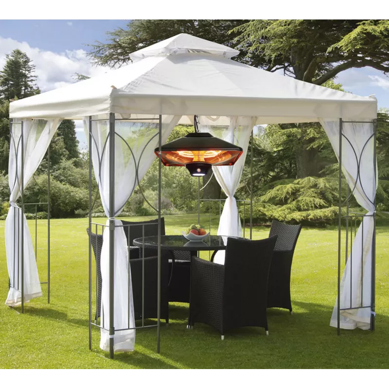 TunaBone Electric Ceiling Patio Heater | TB2088-01 | Terrassenheizstrahler | 2000 W | Anzahl Leistungsstufen 3 | Schwarz | IP24