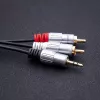 Audiokabel Qoltec 52340 2m 2xRCA 3,5mm Schwarz