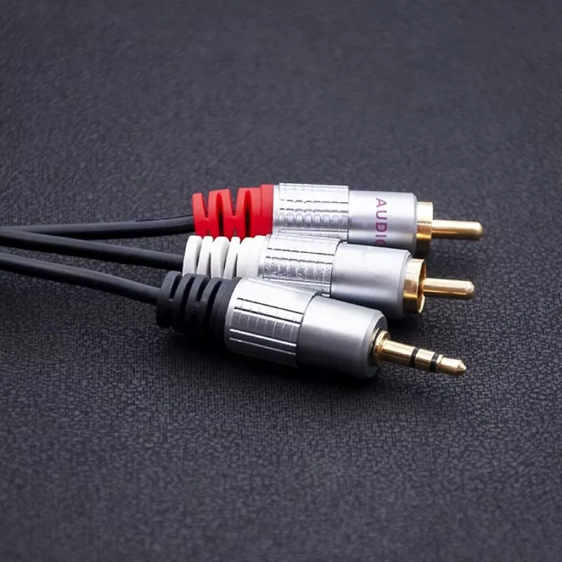Audiokabel Qoltec 52340 2m 2xRCA 3,5mm Schwarz