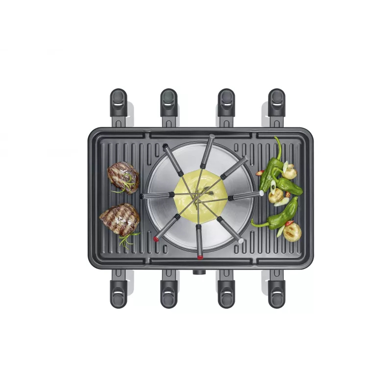 Raclette Grill Severin RG 2347 8 Personen 1400 W Schwarz