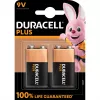 Battery Duracell Plus 9V (MN1604) — 2er-Pack, 0,102 kg Gesamtgewicht