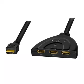 LogiLink - Video-/Audio-Splitter/Switch - 3 x HDMI - Desktop