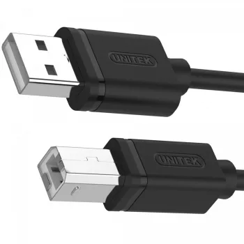USB-2.0-Kabel Unitek Y-C420GBK, USB-A auf USB-B, 3 m, schwarz