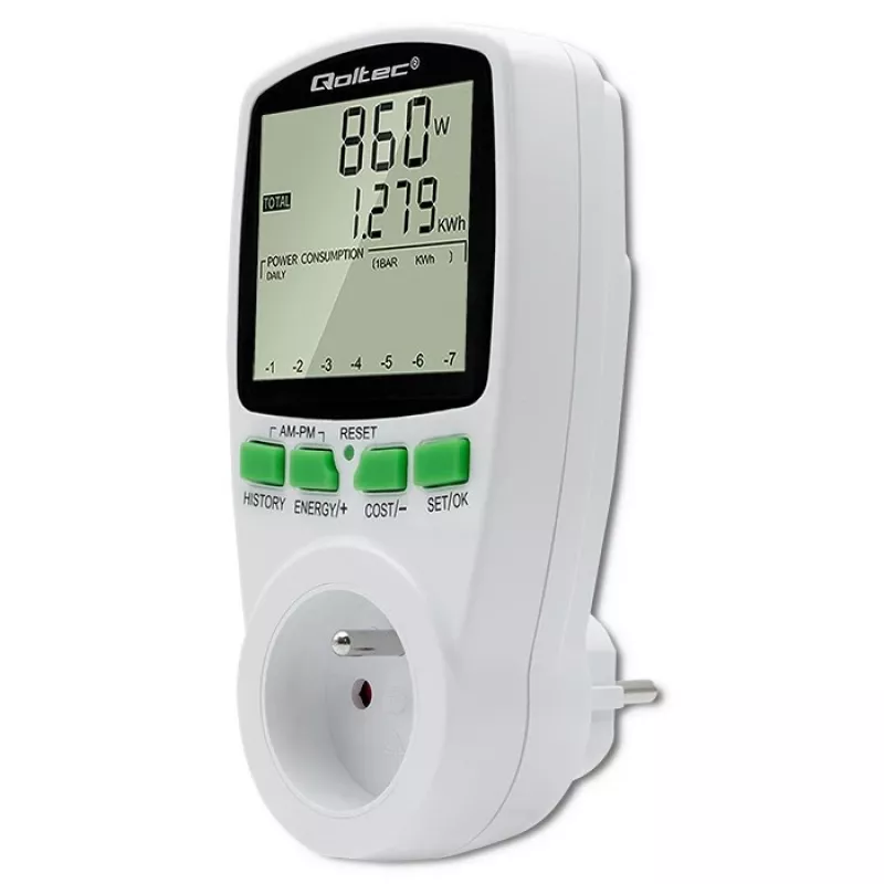 Leistungsmesser QOLTEC PM0627 3680W mit Historie — QOLTEC PM0627 3680W