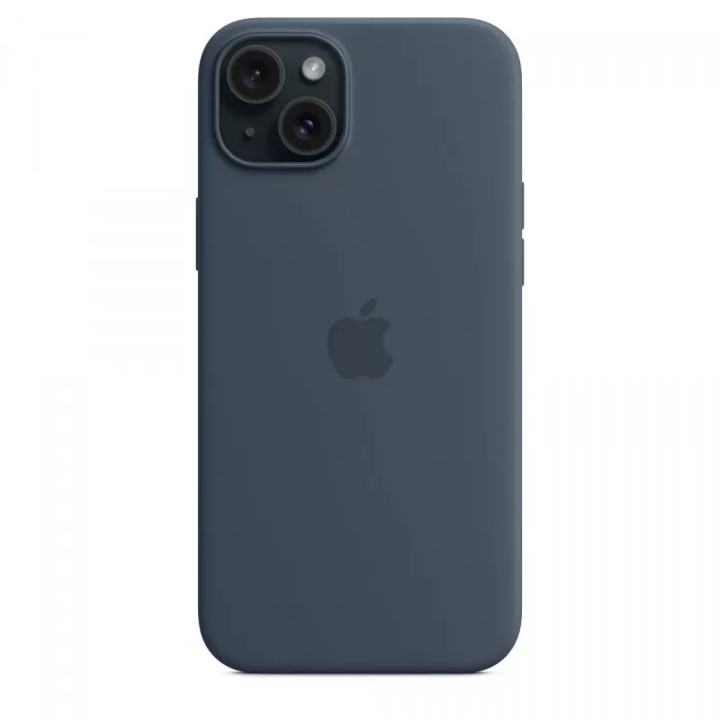 Apple iPhone 15 Plus Silikon Case mit MagSafe - Sturmblau