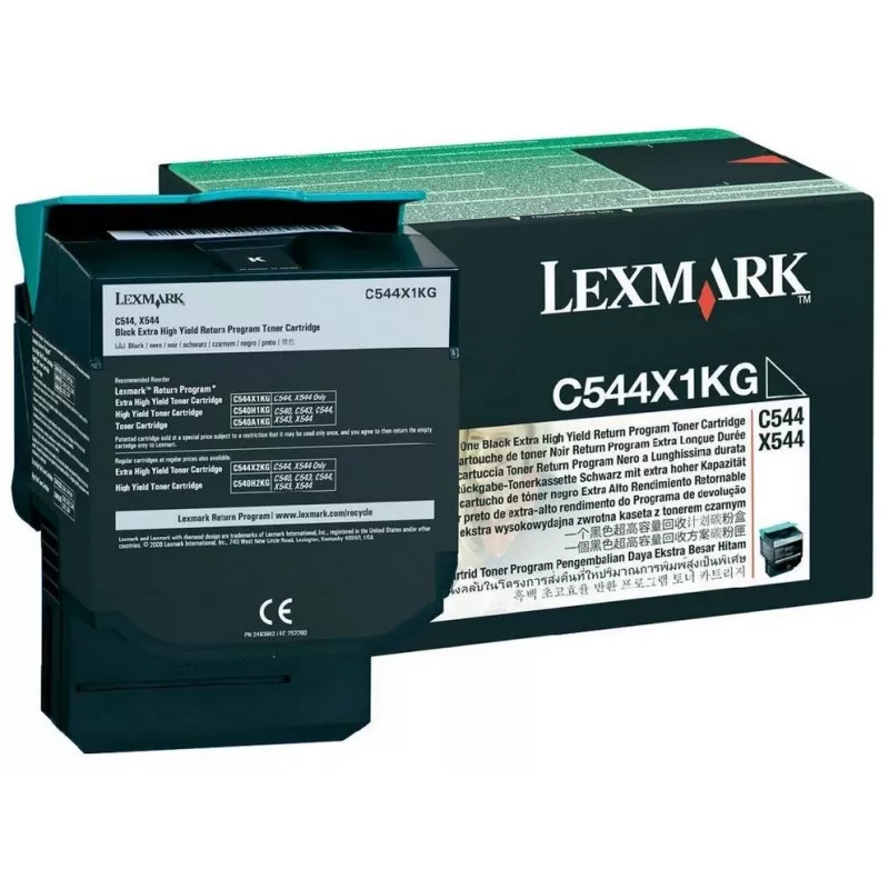 Lexmark C544X1KG - Tinte schwarz - für C544dn, C544dtn, C544dw, C544n, X544dn, X544dn RCS, X544dtn, X544dw, X544n