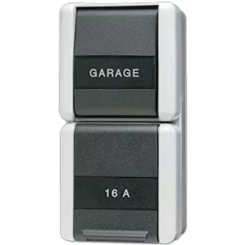 JUNG 876NAW Taster, IP44, 250V, Schwarz und Weiß