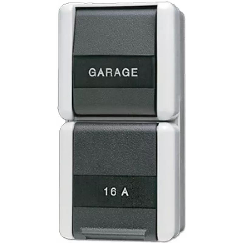 JUNG 876NAW Taster, IP44, 250V, Schwarz und Weiß