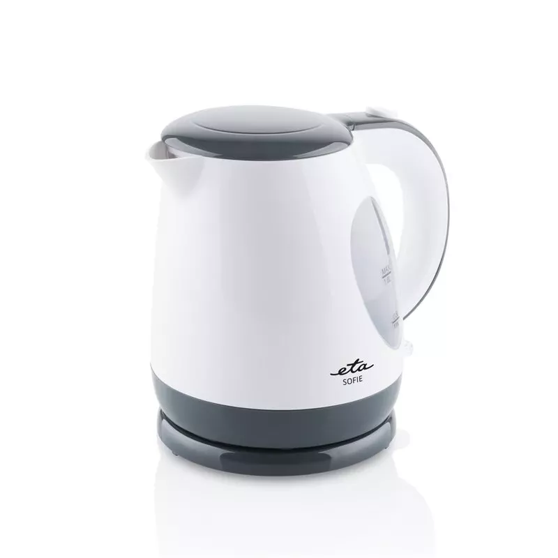 Wasserkocher ETA Sofie 1 l 2200 W, weißer Kunststoff, 360°-Basis