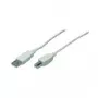 M-CAB - USB-Kabel - USB Typ A, 4-polig (M) - USB Typ B, 4-polig (M) - 3,0 m - Grau (7100039)