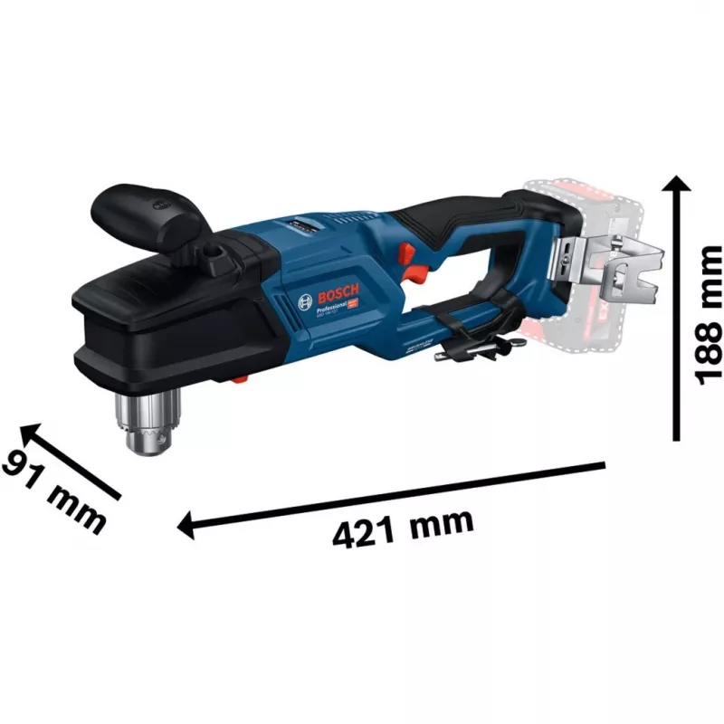 Akku-Winkelbohrer GRD 18V-127 Professional solo, 18 Volt (Blau/Schwarz, ohne Akku und Ladegerät)