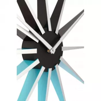 NeXtime Uhr 3051bl Nova, Ø50 cm, Wand, Schwarz/Blau
