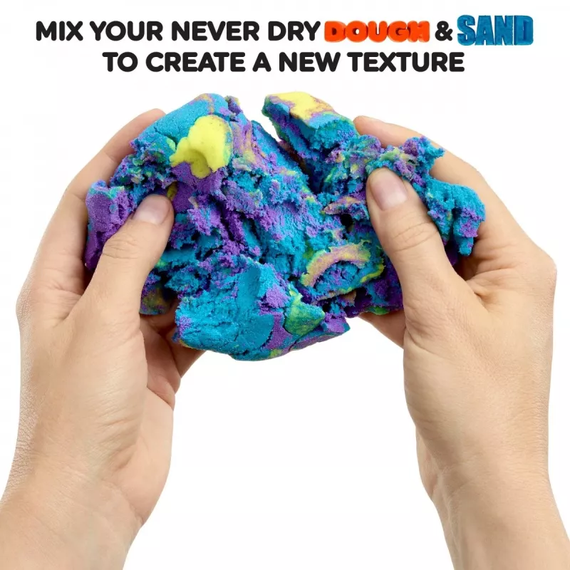 Kinetic Sand Wonder Factory niemals trocknender Sandbeutel, Lila Türkis