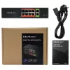 Netzwerk-Switch QOLTEC FAST Ethernet PoE 8xRJ45 mit 2xRJ45 Uplink