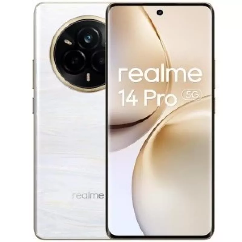 realme 14 Pro 5G 17,2 cm (6.77) Dual-SIM Android 15 USB Typ-C 8 GB 256 GB 6000 mAh Weiß
