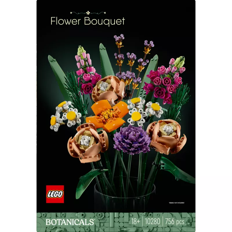 LEGO 10280 Icons Blumenstrauß Künstliche Blumen Set für Erwachsene Dekorative Wohnaccessoires Geschenkidee für Frauen Männer Sie & Ihn Ehefrau oder Ehemann