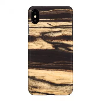Handyhülle man and wood für iPhone XS Max – weißer Ebenholzton schwarz