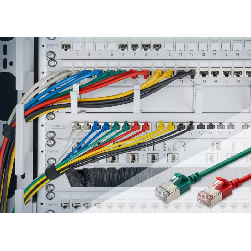 Netzwerkkabel Digitus CAT 6A F/FTP RJ-45 2m Grau
