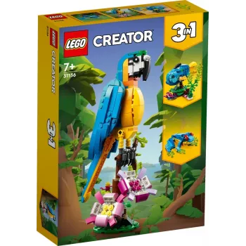 LEGO Bauset Exotischer Papagei 31136 — Creator Display-Modell, 253 Teile, 220×120×110 mm